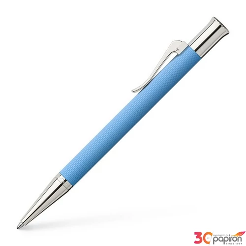 Faber Castell golyóstoll GVFC Guilloche ródium bevonatú öbölkék csavar mechanikával 145265