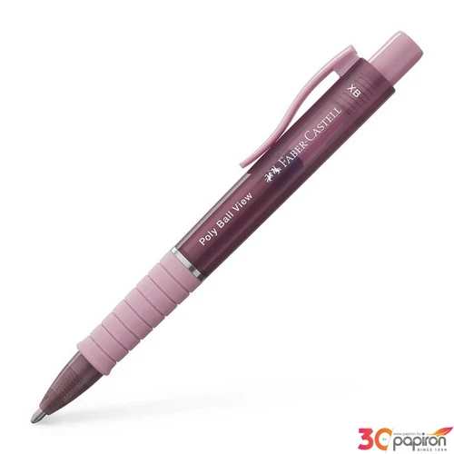 Faber Castell golyóstoll POLY BALL VIEW rózsa árnyékok test XB-s heggyel BL.