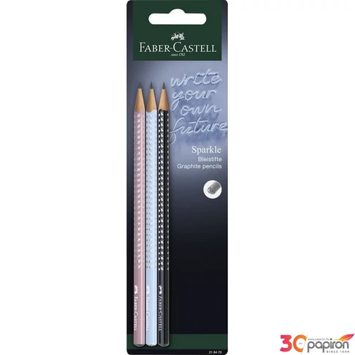 Faber Castell grafitceruza 3db-os SPARKLE HARMÓNIA BL.2024 égkék,rózsa árnyékok,fekete