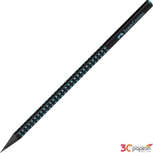 Faber Castell grafitceruza SPARKLE gyöngyházfényű fekete - KÉK HB=B
