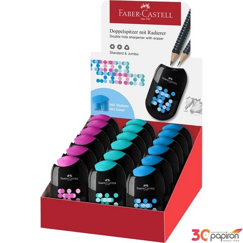 Faber Castell hegyező dupla tartályos radíros kéttónusú vegyes színű mintával 183535