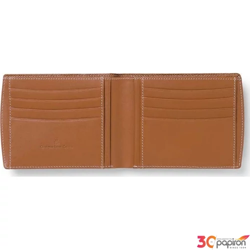 Faber Castell kártyatartó GVFC fekvő szemcsés borjúbőrből konyak színű (8db hitelkártyához) (95x125x16mm)