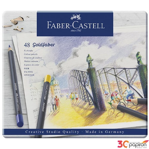 Faber-Castell művészceruza 48db AG-ceruza Goldfaber fém dobozban 114748