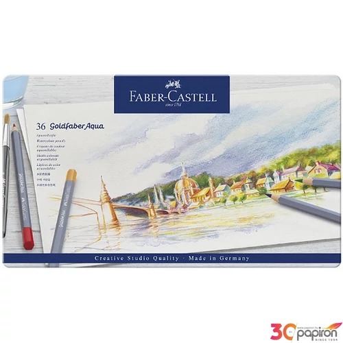 Faber-Castell művészceruza 36db AG-ceruza Goldfaber Akvarell fém dobozban 114636