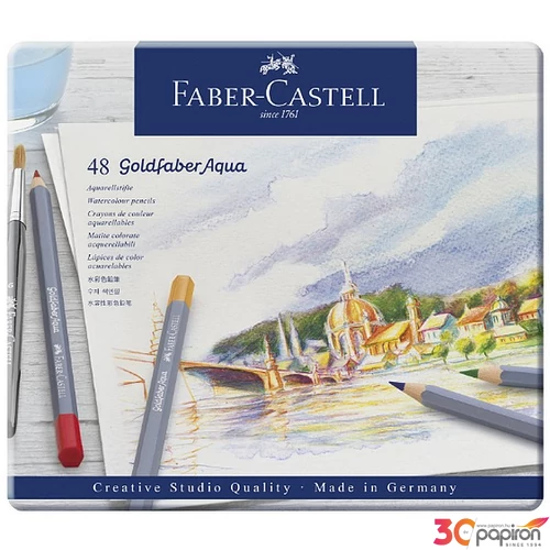 Faber-Castell művészceruza 48db AG-ceruza Goldfaber Akvarell fém dobozban 114648