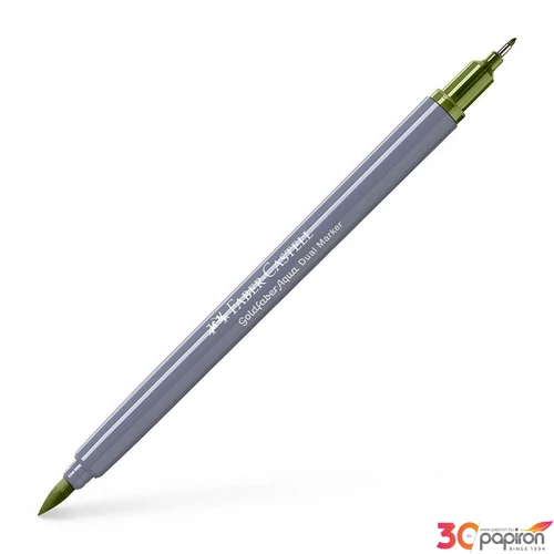 Faber Castell művész filctoll AG-Kétvégű aquarell filctoll átlátszatlan krómzöld 174 Goldfaber Aqua