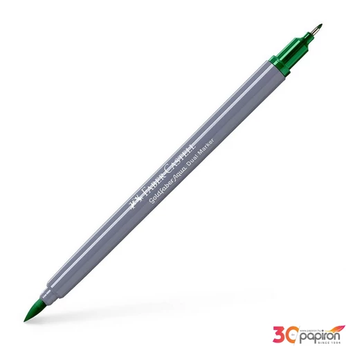 Faber Castell művész filctoll AG-Kétvégű aquarell filctoll smaragdzöld 163 Goldfaber Aqua