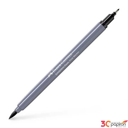 Faber Castell művész filctoll AG-Kétvégű aquarell filctoll fekete Goldfaber Aqua