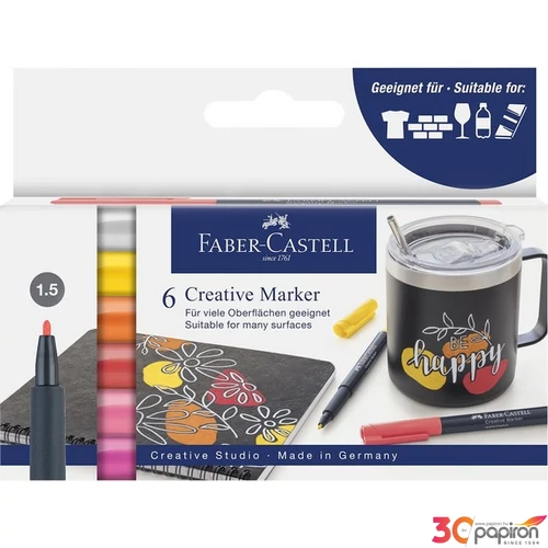 Faber Castell művész filctoll Creative studio 1,5mm  6db-os 160705