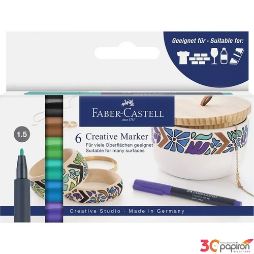 Faber Castell művész filctoll Creative studio 1,5mm  6db-os 160708