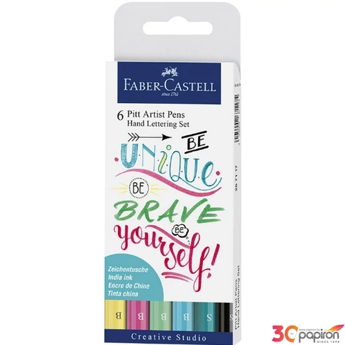 Faber-Castell művész filc 6 AG-Művész PITT Hand Letter pasztell árn PITT artist pen 267116
