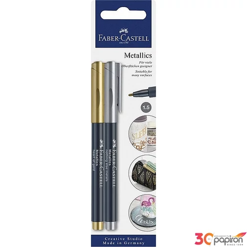 Faber-Castell művészfilc AG-Művész filc 1,5mm Creative Studio metál 2db-os szett arany/ezüst BL 160796
