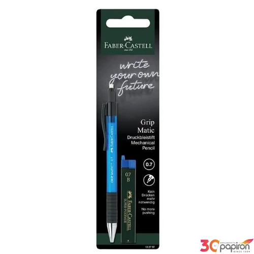 Faber Castell nyomósiron 0,7mm GRIP MATIC + ironbetét B BL. 132797