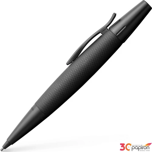 Faber-Castell nyomósiron FC-Töltőceruza E-motion galvanizált alum inium test Pure Black csavar mechanikáva