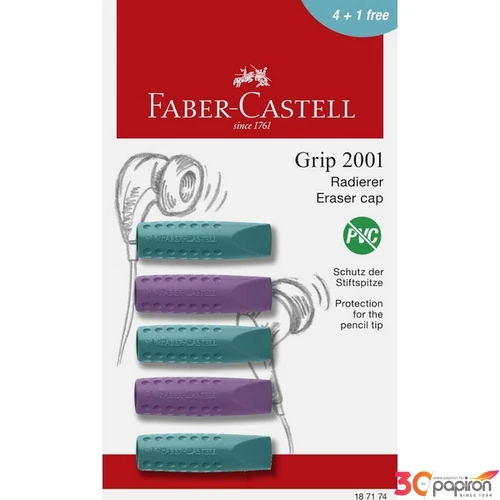Faber Castell radír GRIP RollOn 5db-os lila/óceánkék BL. 2024