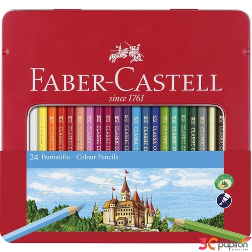 Faber-Castell színes ceruza 24db-os készlet kastély fémdobozban 115 845 115 824
