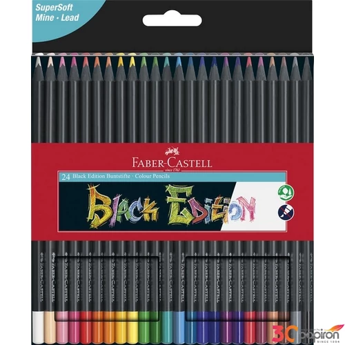 Faber-Castell színes ceruza 24db-os Black Edition fekete test 116424