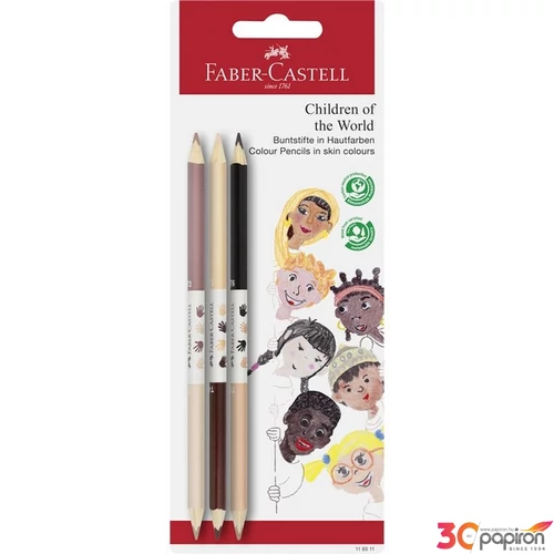 Faber Castell színes ceruza 3db-os bicolor "Világ gyermekei" BL.
