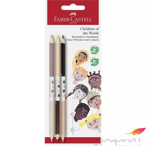 Faber Castell színes ceruza 3db-os bicolor "Világ gyermekei" BL. 