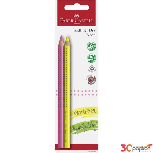 Faber Castell szövegkiemelő készlet 2db-os GRIP Jumbo neon BL. 100-102-384