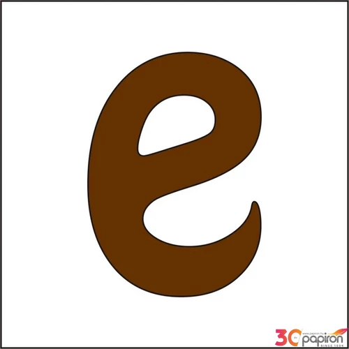 Fa betű - e 12-15mm, 10 db/csomag