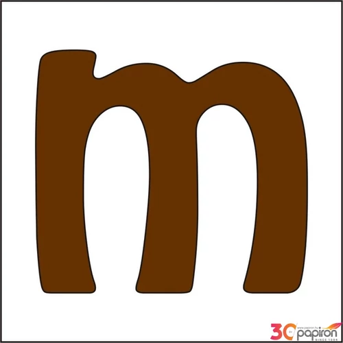 Fa betű - m 12-15mm, 10 db/csomag