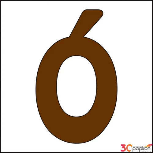 Fa betű - ó 12-15mm, 10 db/csomag 
