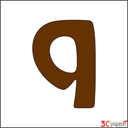 Fa betű - q 12-15mm, 10 db/csomag 