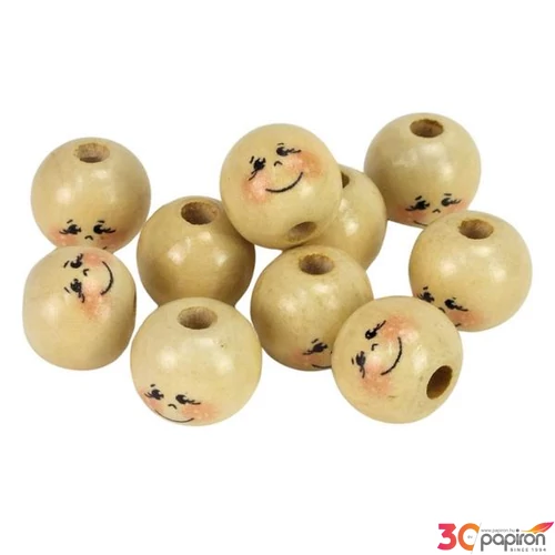 Fagolyó 20mm Festett arccal lány 10db/csomag 