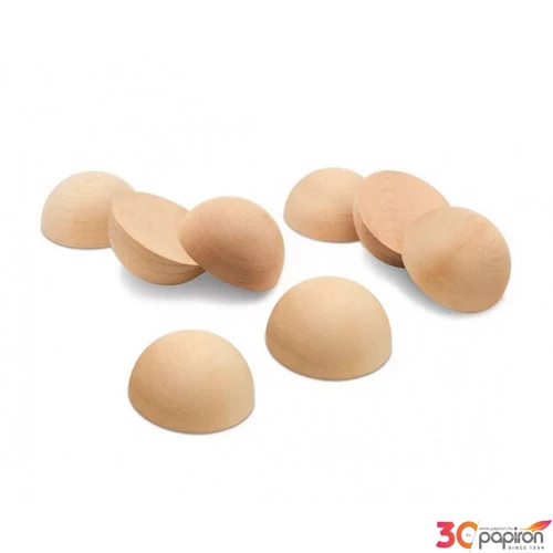 Fa natúr  félgolyó 8db/csomag, 3cm