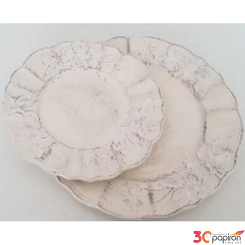 Fakanáltartó Porcelán 17x9,5x20cm álló virágos natúr, kézzel festett