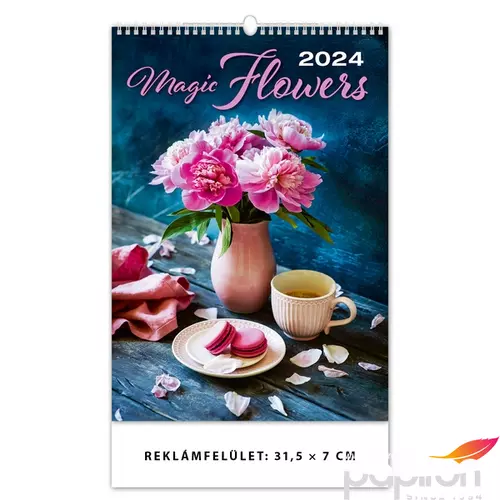 Falinaptár 2024 Dayliner Magic Flowers 31, 5×45 cm Dayliner 2024-es kollekció