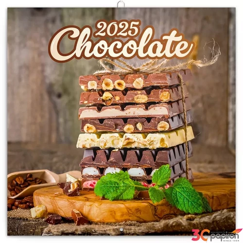 Falinaptár 2025 Chocolate illatos lemeznaptár 30×30cm Realsystem 2025 kollekció!