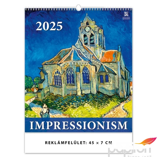 Falinaptár 2025 Impressionism Dayliner 2025-ös kollekció