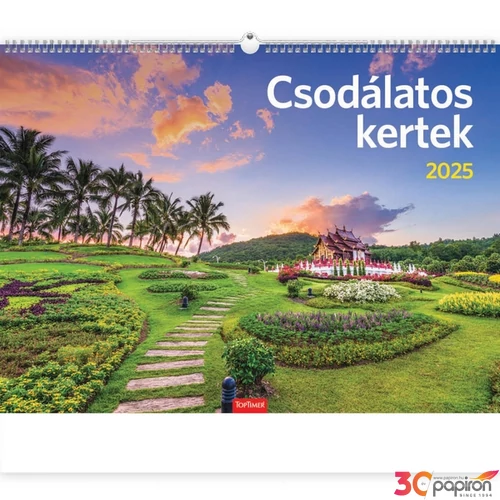 Falinaptár 2025 T093 Csodálatos kertek Toptimer 2025 kollekció!