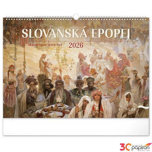 Falinaptár 2026 Alphonse Mucha 6092-SL 64x42cm Realsystem 2026 kollekció!