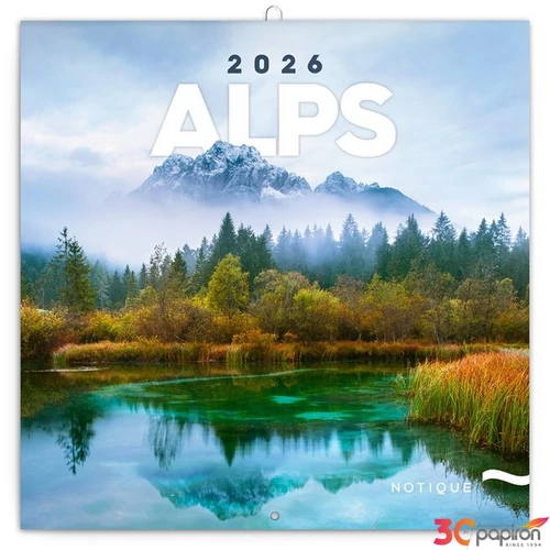 Falinaptár 2026 Alps lemeznaptár 30×30cm Realsystem 2026 kollekció!