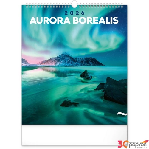 Falinaptár 2026 Aurora Boreali 6087-AB spirálos 30×34 cm Realsystem 2026 kollekció!