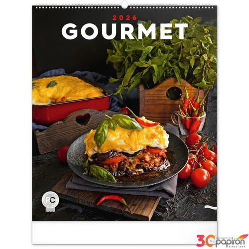 Falinaptár 2026 Gourmet spirálos 48×56cm Realsystem 2026 kollekció!