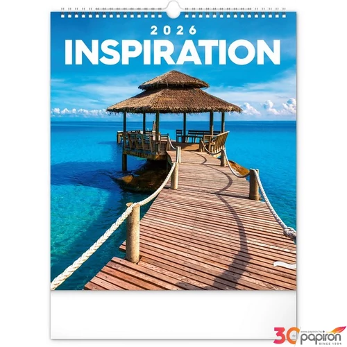 Falinaptár 2026 Inspiration 6087-IN spirálos 30×34 cm Realsystem 2026 kollekció!