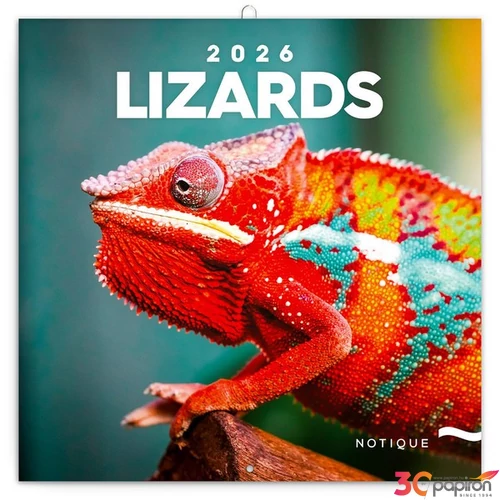 Falinaptár 2026 Lizards lemeznaptár 30×30cm Realsystem 2026 kollekció!