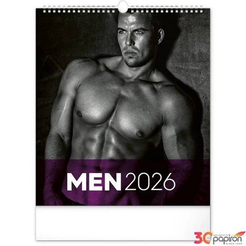 Falinaptár 2026 Men 6087-ME spirálos 30×34cm Realsystem 2026 kollekció!