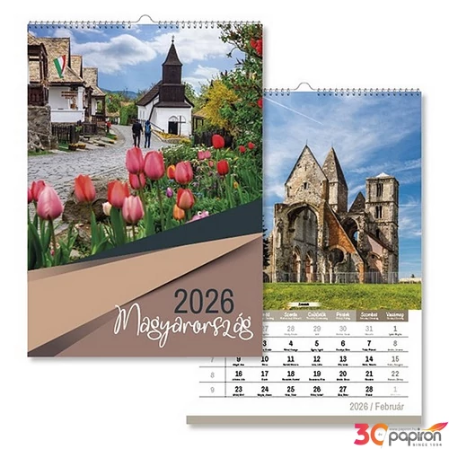 Falinaptár 2026 pd Magyarország 30x42 cm P4111-0217