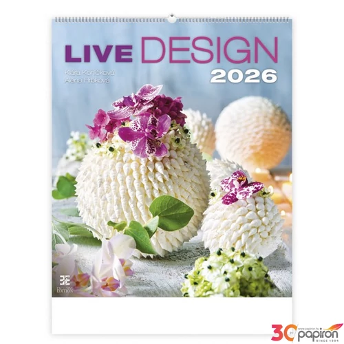 Falinaptár 2026 T091 Live Design Toptimer 2026 kollekció!