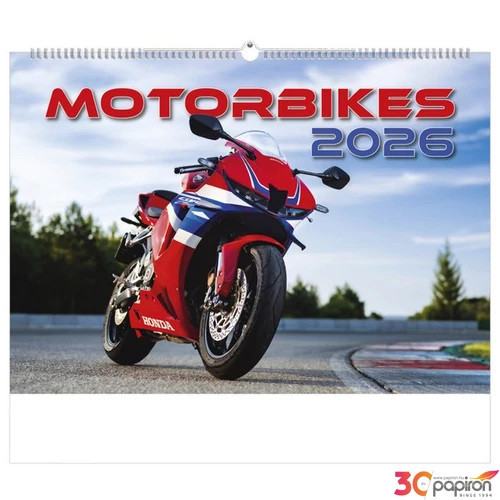 Falinaptár 2026 T092 Motorbikes Toptimer 2026 kollekció!