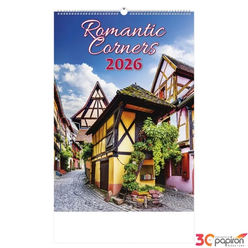 Falinaptár 2026 T092 Romantic Corners Toptimer 2026 kollekció!