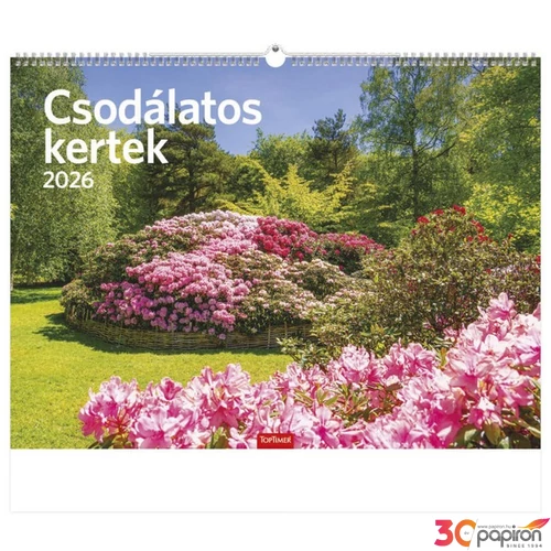 Falinaptár 2026 T093 Csodálatos Kertek Toptimer 2026 kollekció!