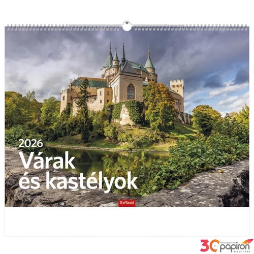 Falinaptár 2026 T093 Európai Kastélyok Toptimer 2026 kollekció!