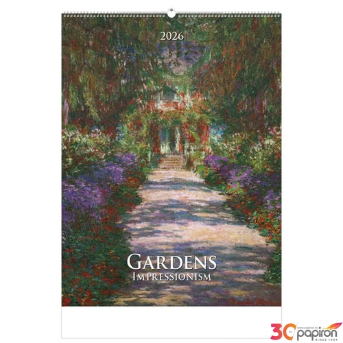 Falinaptár 2026 T096 Gardens Impressionism Toptimer 2026 kollekció!