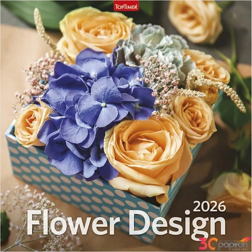 Falinaptár 2026 T098 Flower Design Toptimer 2026 kollekció!